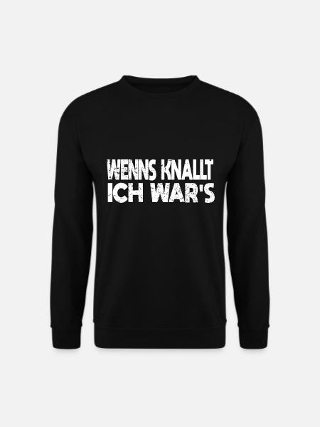 Pyromane Pyrotechniker Feuerwerk Silvester Knallen - Unisex Pullover - Schwarz