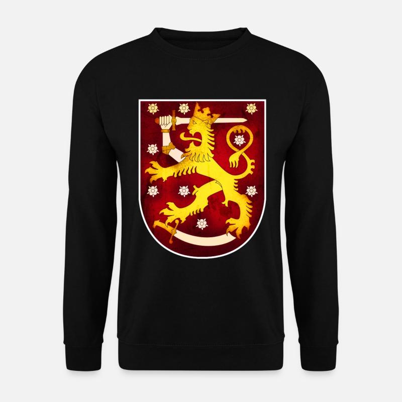 Löwe Finnland Wappen - Unisex Pullover - Schwarz