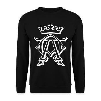 King, crown, king - Unisex Sweatshirt - black - Front - Alina (178cm) & Michal (187cm)