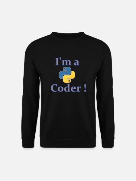 Ich bin Python-Code - Unisex Pullover - Schwarz