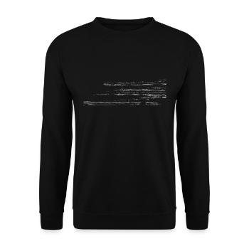 Abstract motif - line / white - Unisex Sweatshirt - black - Front - Alina (178cm) & Michal (187cm)