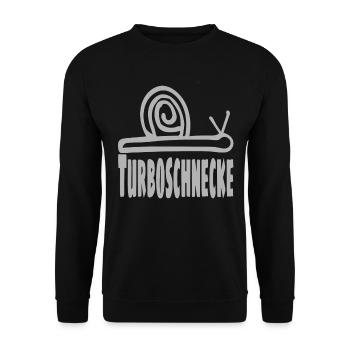 Turbo-escargot / Escargot / Tendance / Proverbes - Sweat-shirt Unisexe - noir - Devant - Alina (178cm) & Michal (187cm)