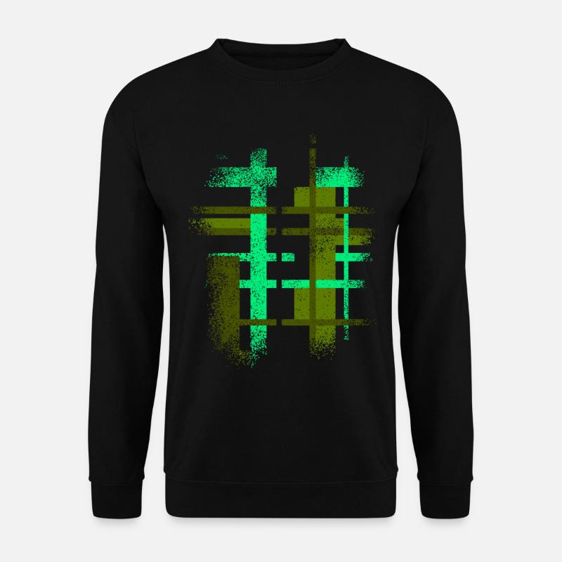 Abstrakt Cyber VINTAGE Hintergrund Design - Unisex Pullover - Schwarz