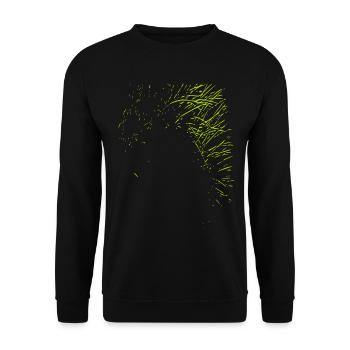 Abstract design / line / green / pattern / nature - Unisex Sweatshirt - black - Front - Alina (178cm) & Michal (187cm)