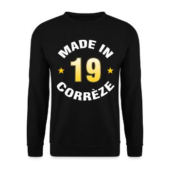 Corrèze - Sweat-shirt Unisexe - noir - Devant - Alina (178cm) & Michal (187cm)