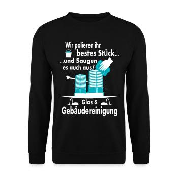 Glas & Gebäudereinigung - Unisex Pullover - Schwarz - Vorne - Alina (178cm) & Michal (187cm)