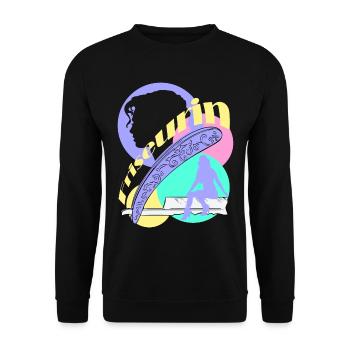 Friseurin Rasiermesser Frau Kopf Silhuoette - Unisex Pullover - Schwarz - Vorne - Alina (178cm) & Michal (187cm)