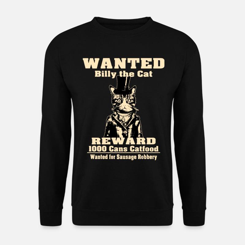 Billy The Cat | Katzenfreunde Geschenk - Unisex Pullover - Schwarz