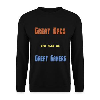 Gamerpapa Father's Day Gift - Unisex Sweatshirt - black - Front - Alina (178cm) & Michal (187cm)