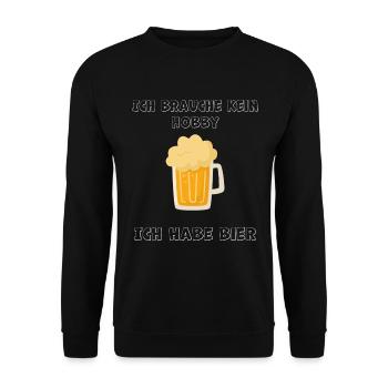 Craftbier Stilvolles Design für Bierliebhaber - Unisex Pullover - Schwarz - Vorne - Alina (178cm) & Michal (187cm)