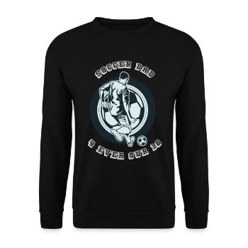 Soccer Dad Unique gift idea for dad - Unisex Sweatshirt - black - Front - Alina (178cm) & Michal (187cm)