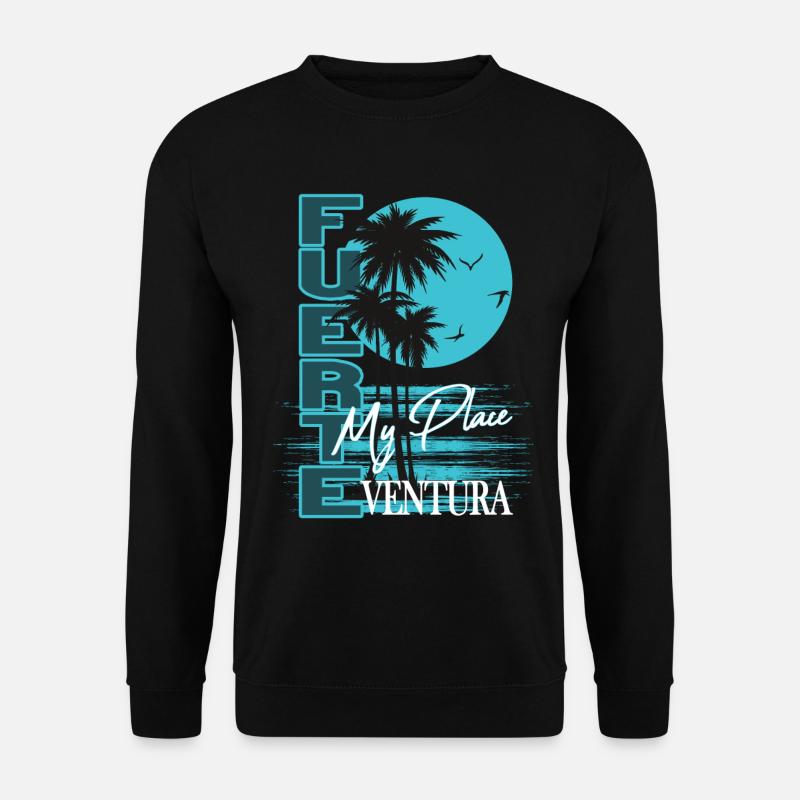 Fuerteventura Palm Sunset My Place Shirt - Unisex Pullover - Schwarz