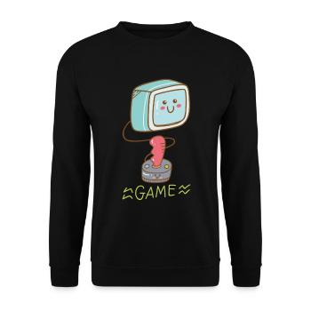 Kawaii Gaming - Sweet fun! - Unisex Sweatshirt - black - Front - Alina (178cm) & Michal (187cm)