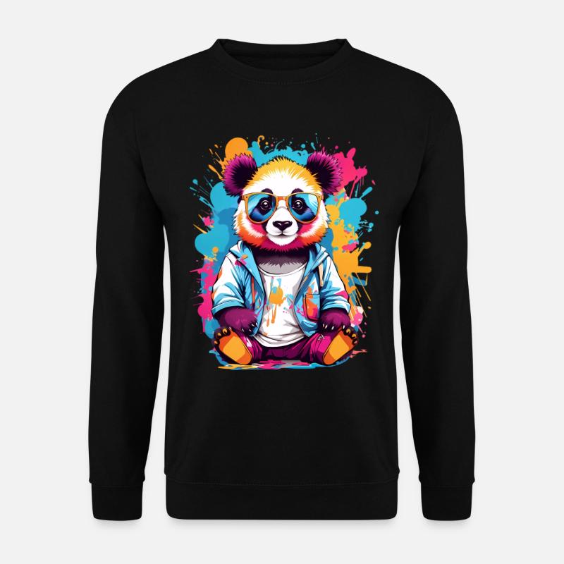 Panda Bär - Unisex Pullover - Schwarz
