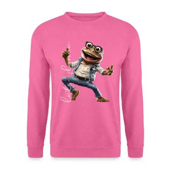 Tanzender Frosch / Freude / Lebensfreude / Disco - Unisex Pullover - Pink - Vorne