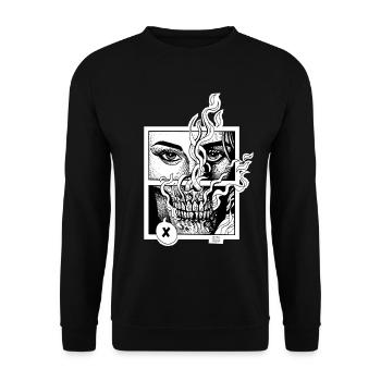 Fin de l’étranger - Sweat-shirt Unisexe - noir - Devant - Alina (178cm) & Michal (187cm)