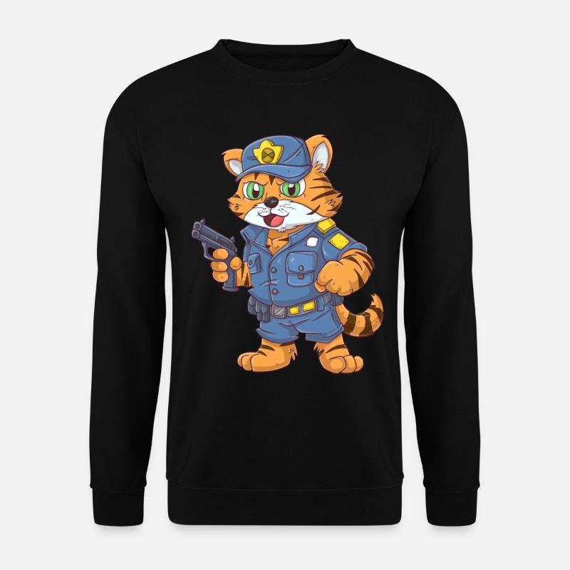 Tiger Policeman - Unisex Sweatshirt - black