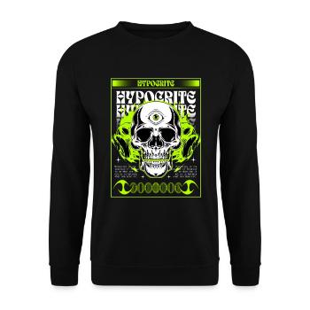 Crâne - Sweat-shirt Unisexe - noir - Devant - Alina (178cm) & Michal (187cm)