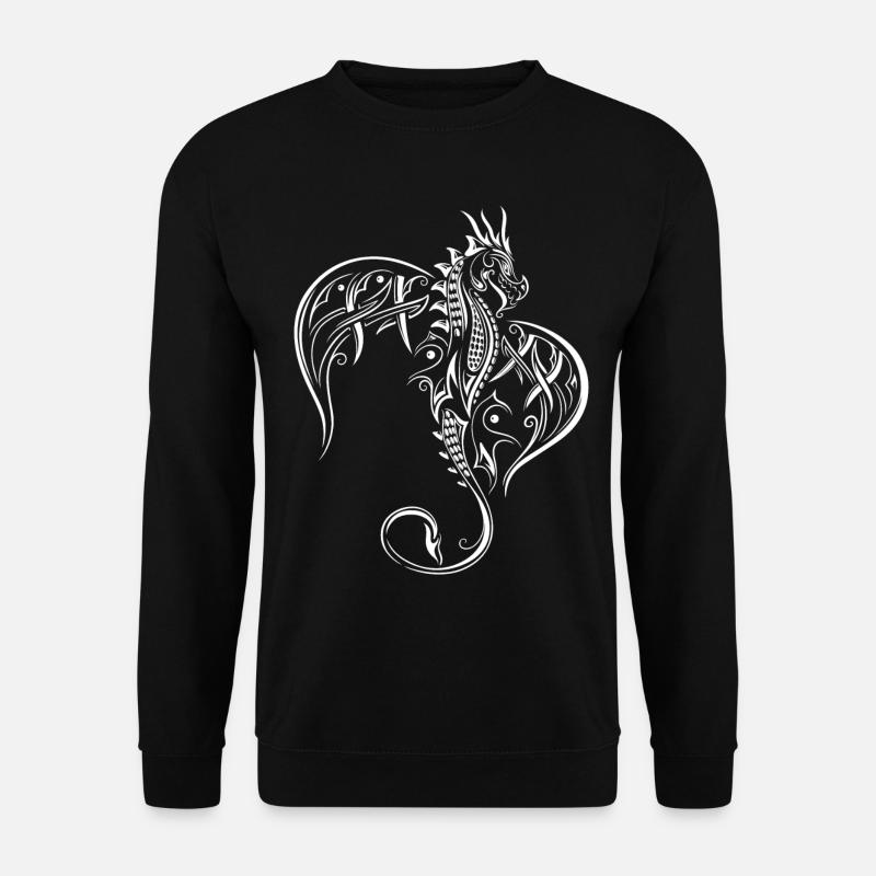 Drache Fantasy Feuerdrache - Unisex Pullover - Schwarz