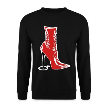 Mistress's Boots - Unisex Sweatshirt - black - Front - Alina (178cm) & Michal (187cm)
