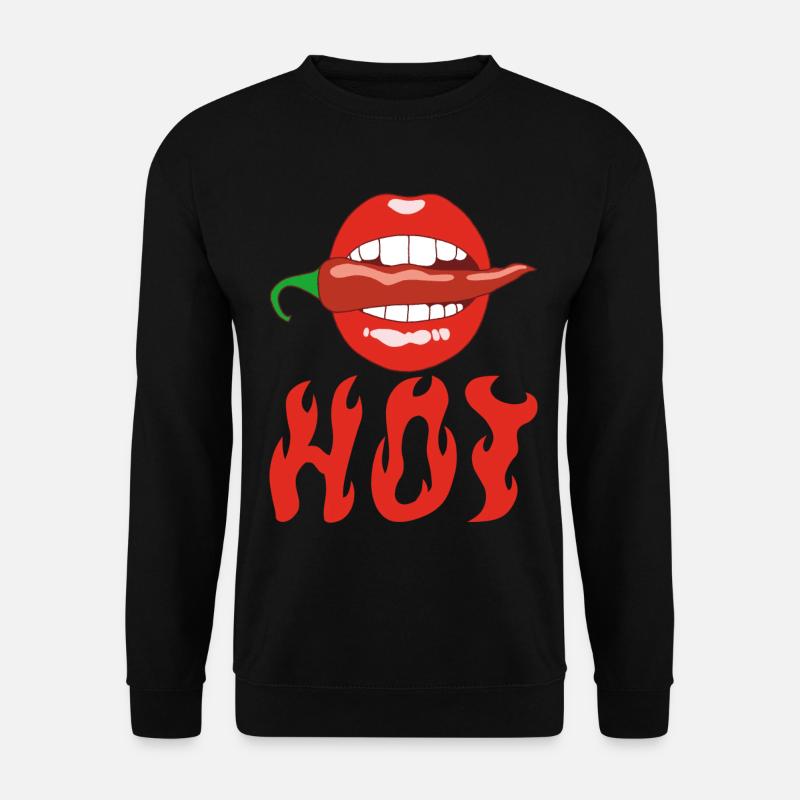 Chilischote essen - Unisex Pullover - Schwarz