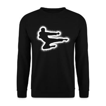 Taekwondo Arts Martiaux Garçons Enfants Hommes Karaté - Sweat-shirt Unisexe - noir - Devant - Alina (178cm) & Michal (187cm)