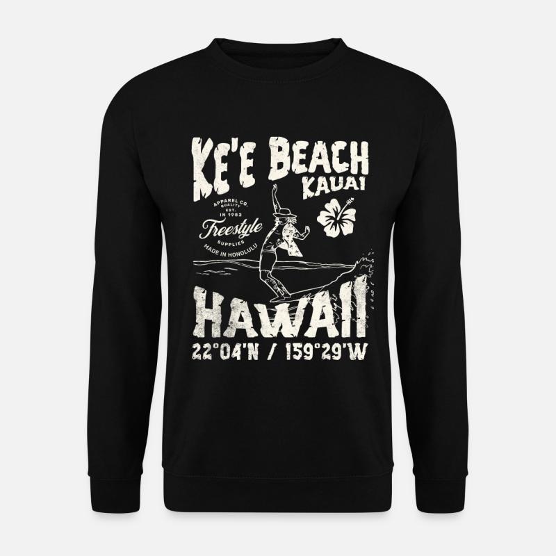 Aloha Surfbrett Hawaii Design - Unisex Pullover - Schwarz