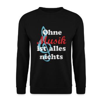 musik - Unisex Pullover - Schwarz - Vorne - Alina (178cm) & Michal (187cm)