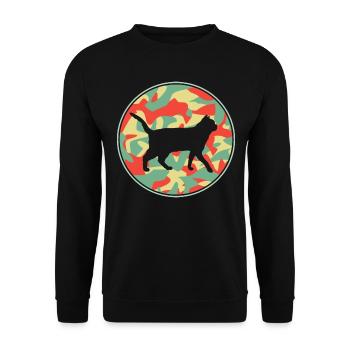 Vintage Chat American Shorthair - Sweat-shirt Unisexe - noir - Devant - Alina (178cm) & Michal (187cm)