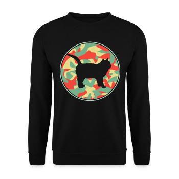 Vintage Chat British Shorthair - Sweat-shirt Unisexe - noir - Devant - Alina (178cm) & Michal (187cm)