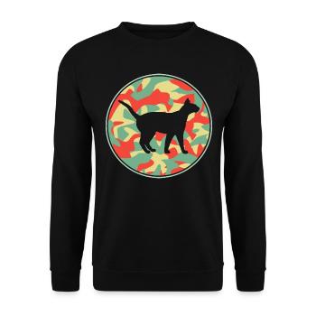 Vintage Siamkatze - Unisex Pullover - Schwarz - Vorne - Alina (178cm) & Michal (187cm)