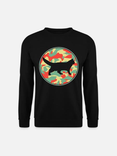 Vintage Norwegian Katze - Unisex Pullover - Schwarz