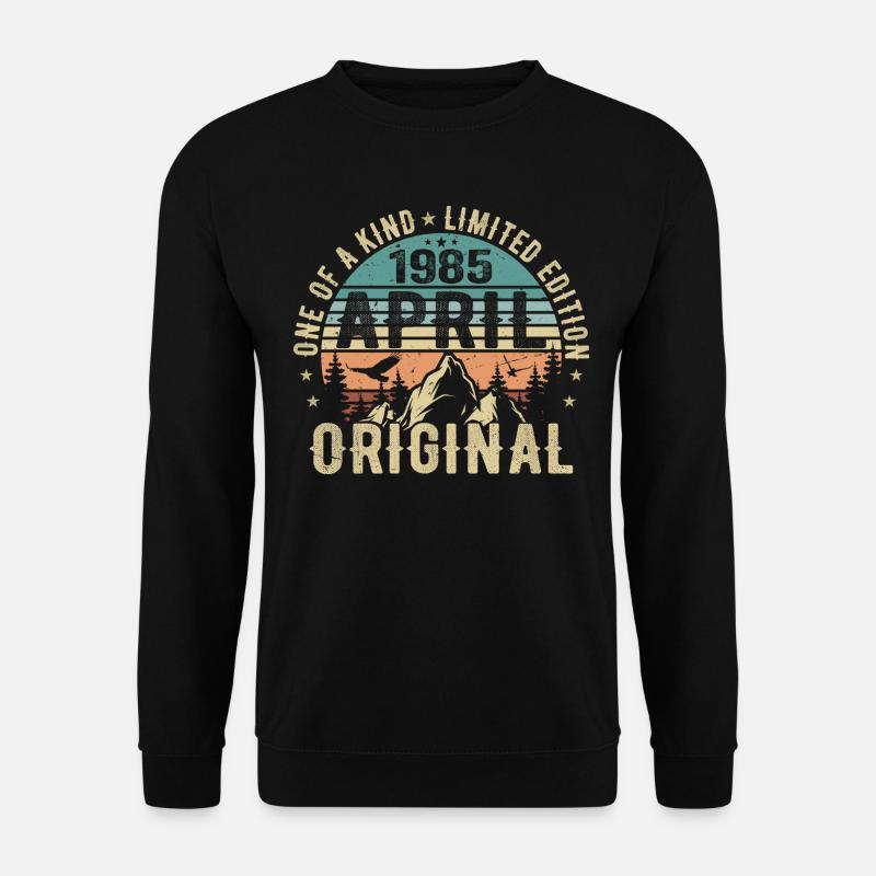 Geboren april 1985, Legende seit april 1985 - Unisex Pullover - Schwarz