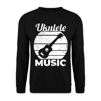 Musique de ukulélé amusante - Sweat-shirt Unisexe - noir - Devant - Alina (178cm) & Michal (187cm)
