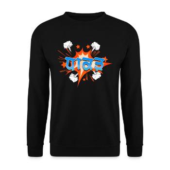 Dhakad - der furchtlose Punjabi-Mensch - Unisex Pullover - Schwarz - Vorne - Alina (178cm) & Michal (187cm)