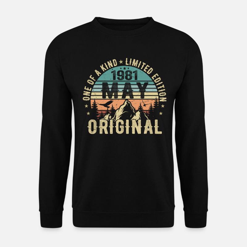 Legenden Mai 1981 Geburtstag Vintage Mai 1981 - Unisex Pullover - Schwarz