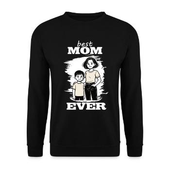 Best Mom Ever - Mother Son Design - Unisex Sweatshirt - black - Front - Alina (178cm) & Michal (187cm)