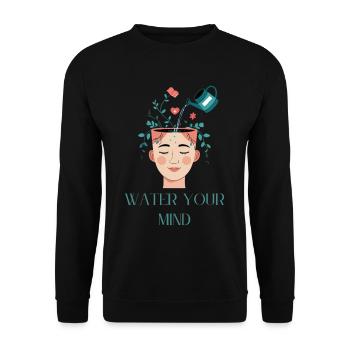 Conception créative de soins mentaux de l'eau - Sweat-shirt Unisexe - noir - Devant - Alina (178cm) & Michal (187cm)