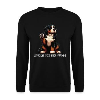 Talk to the paw Bernese Mountain Dog Sennenhunde - Unisex Sweatshirt - black - Front - Alina (178cm) & Michal (187cm)