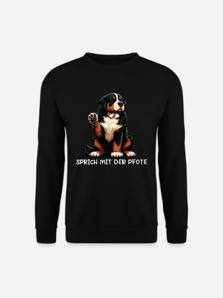 Parlez à la patte du bouvier bernois Sennenhunde - Sweat-shirt Unisexe - noir