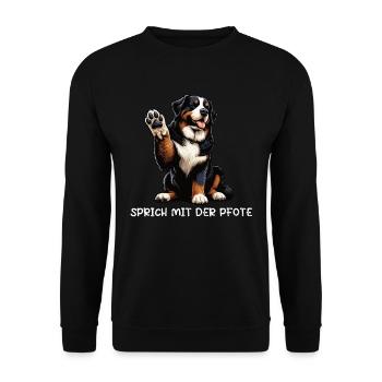 Talk to the paw Bernese Mountain Dog Sennenhunde - Unisex Sweatshirt - black - Front - Alina (178cm) & Michal (187cm)