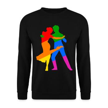 Gay Tango Argentino - Unisex Sweatshirt - black - Front - Alina (178cm) & Michal (187cm)