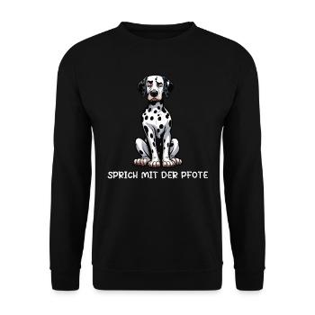 Talk to the paw Dalmatian Dalmatian Keeper - Unisex Sweatshirt - black - Front - Alina (178cm) & Michal (187cm)