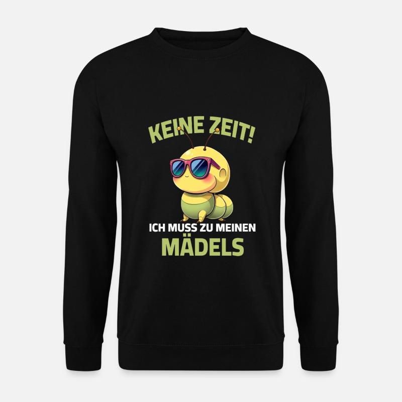 Garten Raupe Sprüche Gärtner Gärtnerei  - Unisex Pullover - Schwarz