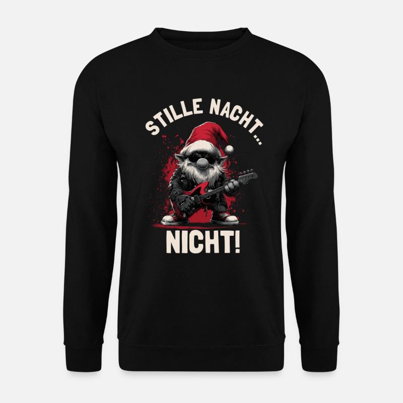 Weihnachtsmann spielt Gitarre - Unisex Pullover - Schwarz