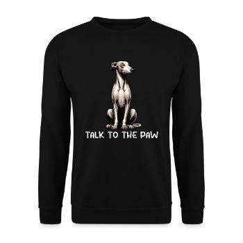 Parlez à la patte Whippet Greyhound Whippets - Sweat-shirt Unisexe - noir - Devant - Alina (178cm) & Michal (187cm)