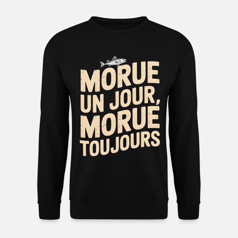 Einmal Kabeljau, immer Kabeljau - Unisex Pullover - Schwarz