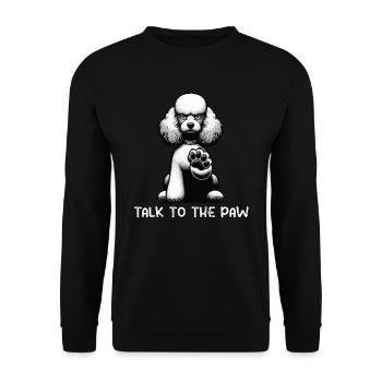 Parlez à la patte Caniche Propriétaire de caniche Caniche Amoureux des caniches - Sweat-shirt Unisexe - noir - Devant - Alina (178cm) & Michal (187cm)