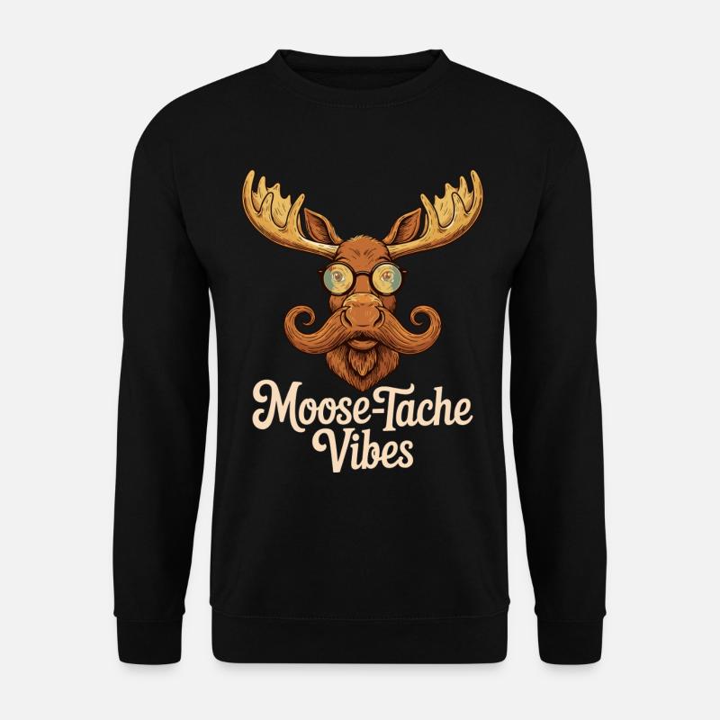 Dyrehumor, Elg, Vits, Bart - Genser unisex - svart