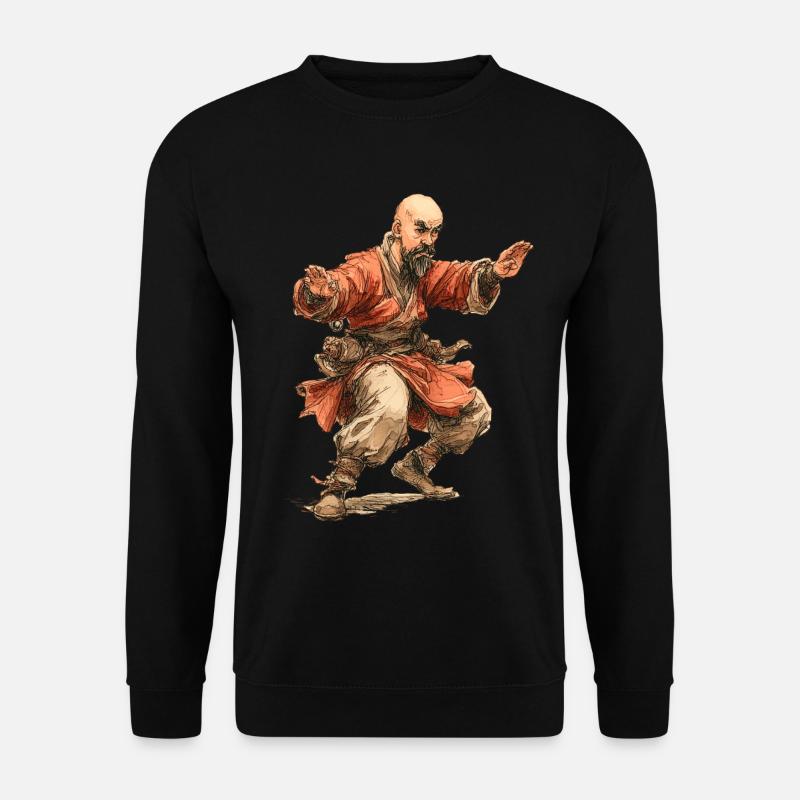 Kungfu Mönch - Unisex Pullover - Schwarz